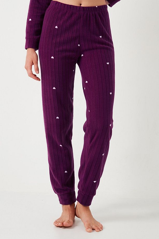 Standart Fit Bisiklet Yaka Pijama Takımı  PİJAMA TAKIMI 6093735 - 7