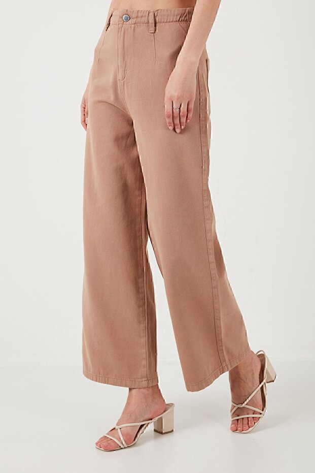 Pamuklu Relaxed Fit Geniş Paça Pantolon  PANTOLON 668YP5237 - 3