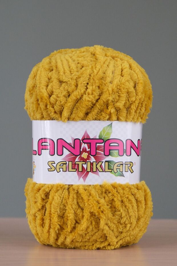 Lantana Plush Knitting Thread Plush Thread Mother's Lamb 100Gr Mustard-14