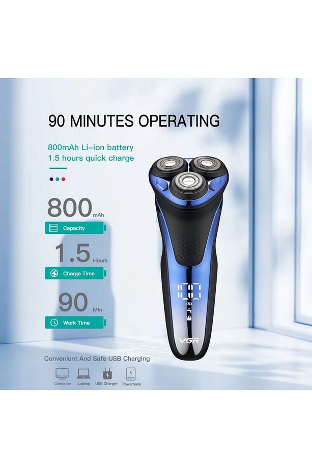Islak Ve Kuru Şarjlı Tıraş Makinesi V-306 3d Başlık - 4