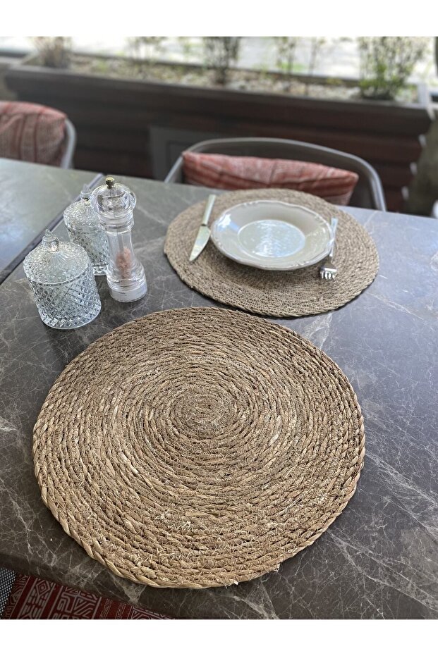 Hasır Amerikan Servis Bambu Örme Supla 2'li 35x35cm - 3