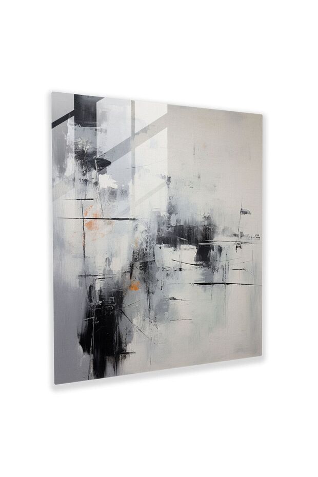 Grey Emotional Fusion Glass Print, Grey, Glass Wall Art