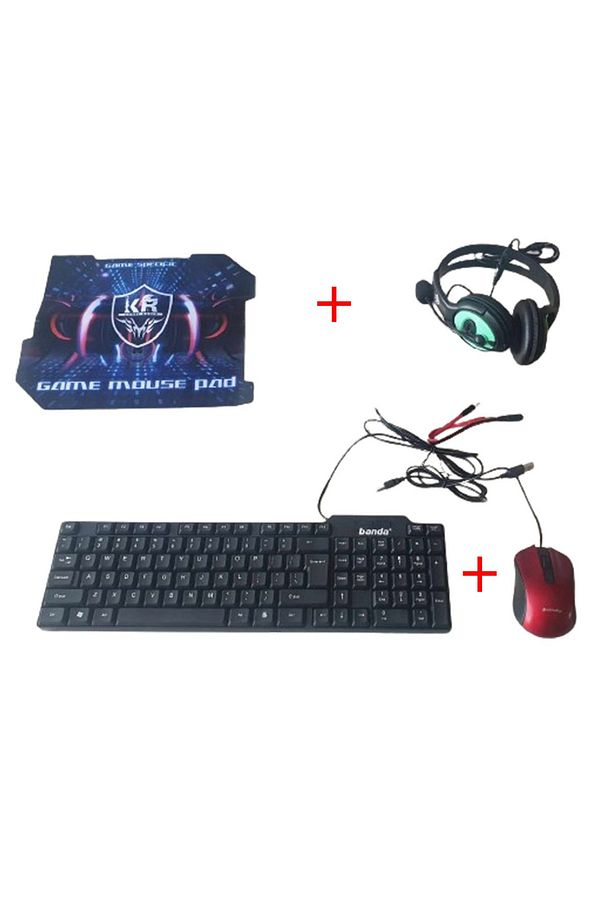 K40-k30-k20-k10 Gaming 4 Parça Oyuncu Seti Klavye Mouse Kulaklık Mouse Pad - 3