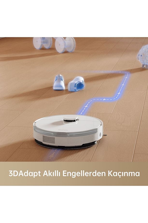 Mova S10 Robot Süpürge Ve Paspas, 7,000pa Vormax™ Emiş, Yükseltilebilir Tam Kauçuk Silindirik Fırça - 7