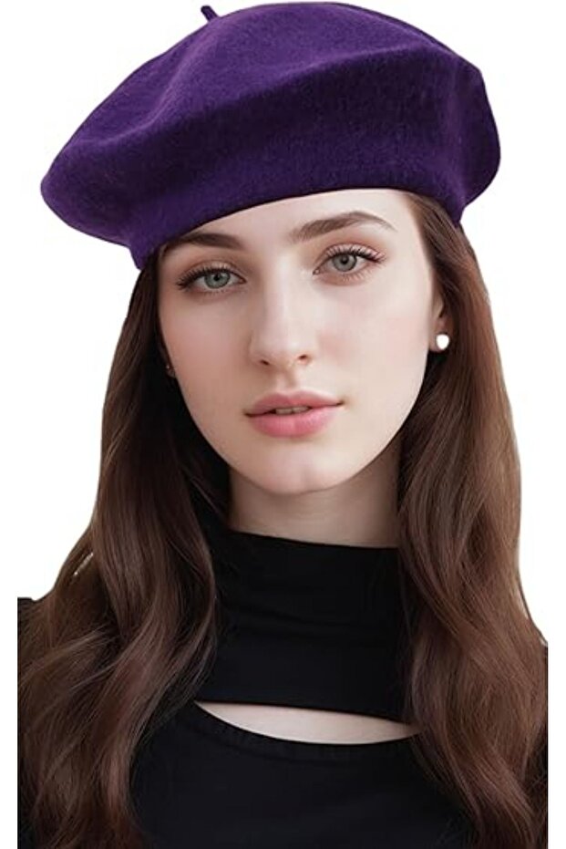 Fransız Ressam Keçe Bere Mor - 2