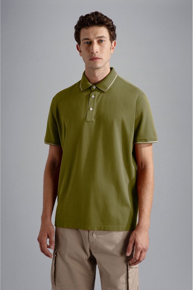 MEN'S KNITTED POLOSHIRT C.WCOTTON