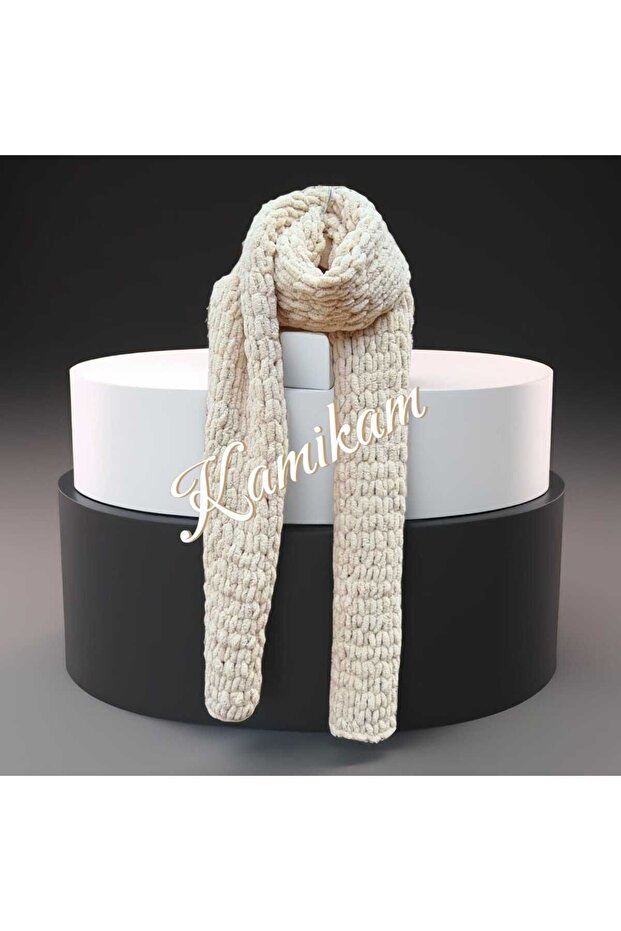 Plush, Soft Men's and Women's Hand-Knitted Scarf Shawl
