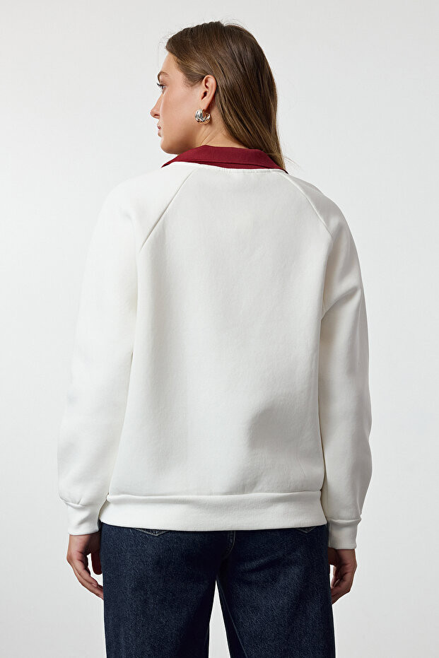 Ekru Örme Sweatshirt TWOAW25SW00173 - 5
