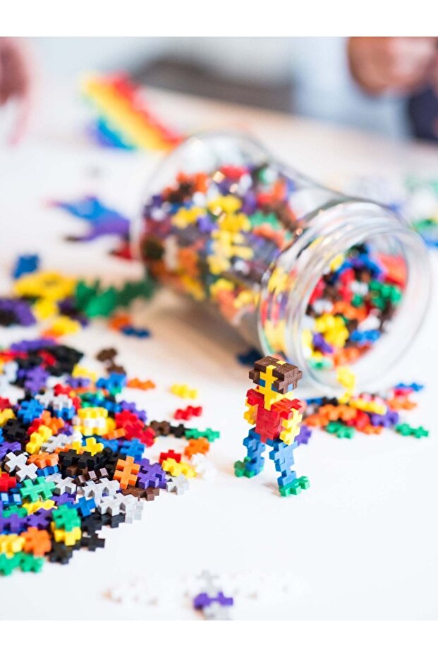 Plus - Plus Minecraft Temalı Silindir Kutuda Basic - Temel Başlangıç Yapı Oyuncağı ( 100 Parça) 4023 - 4