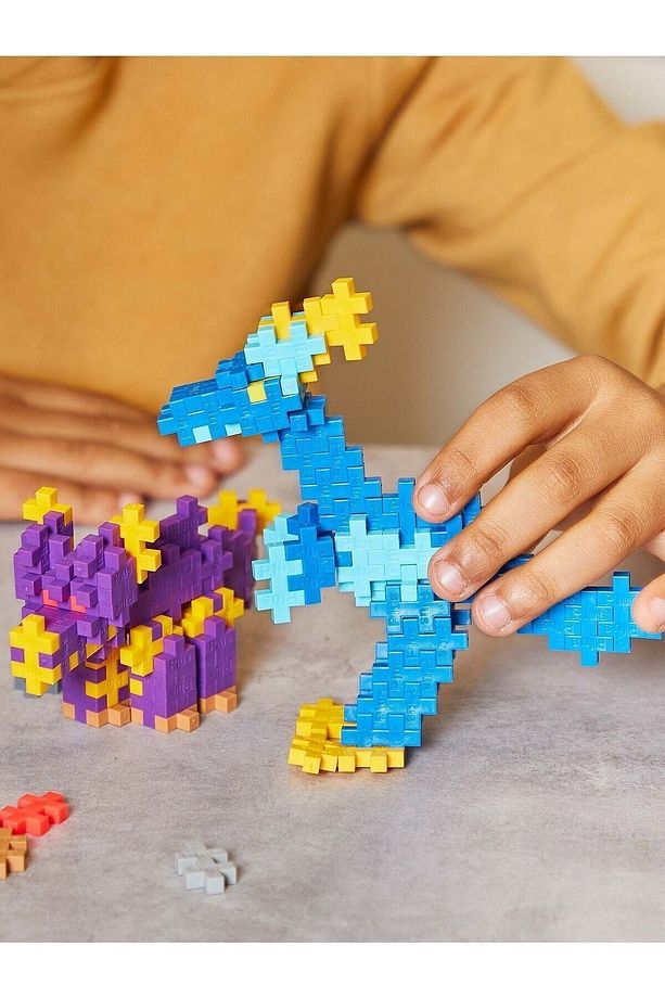 Plus - Plus Minecraft Temalı Learn to Build Dinosaurs - Dinazorlar Lego Yapı Oyuncağı 600 Parça 3918 - 6