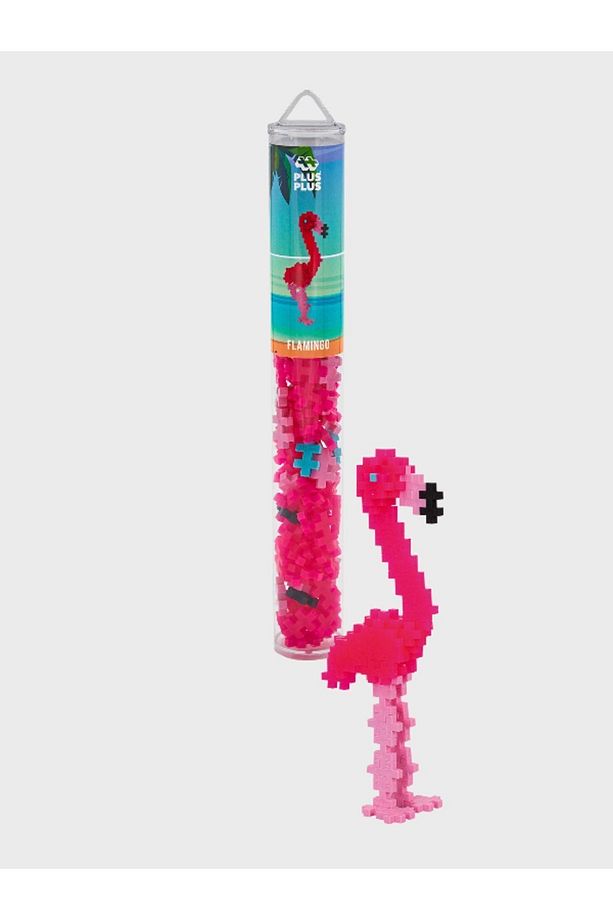 Plus - Plus Minecraft Temalı Silindir Kutuda Flamingo Lego Yapı Oyuncağı ( 100 Parça ) 4242 - 4