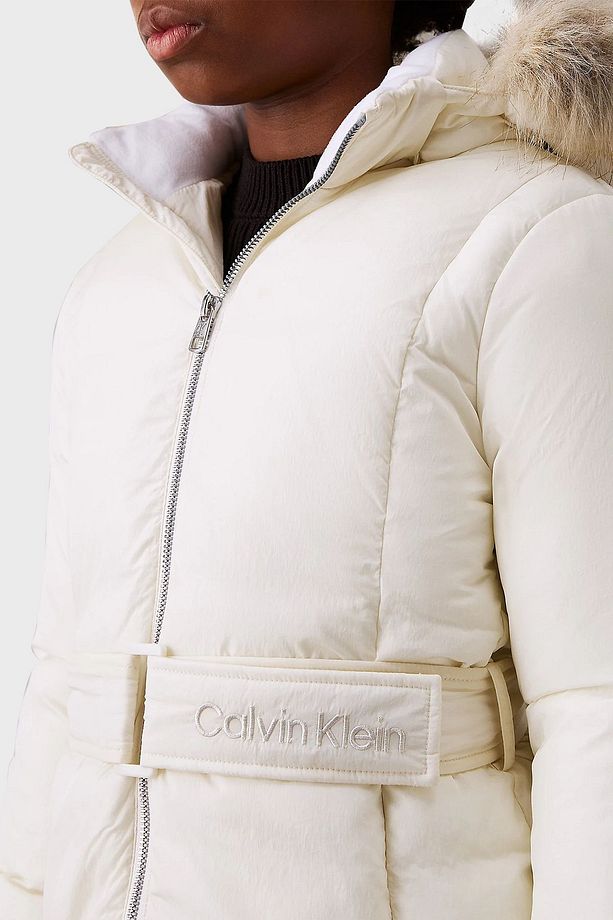Regular Fit Kapüşonlu Logolu Kemerli Mont IG0IG02685YBI Çocuk MONT IG0IG02685 YBI - 4