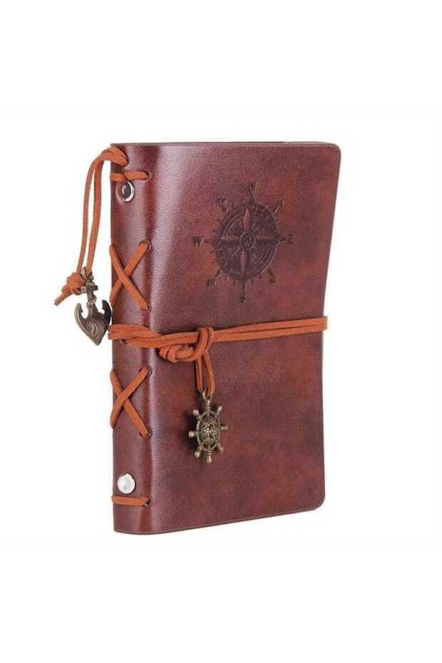 Leather Cover Vintage Sailor Themed Daily Memory Souvenir Travel Journal Notebook Antique Retro Gift