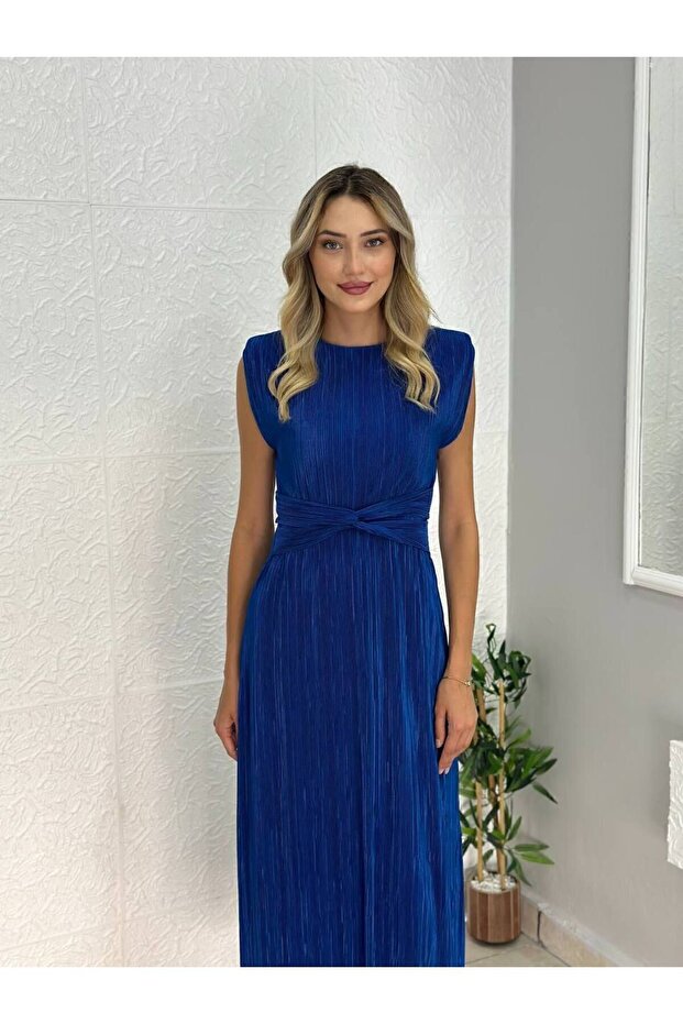 Bel Detaylı Piliseli DANIEL Elbise - 1