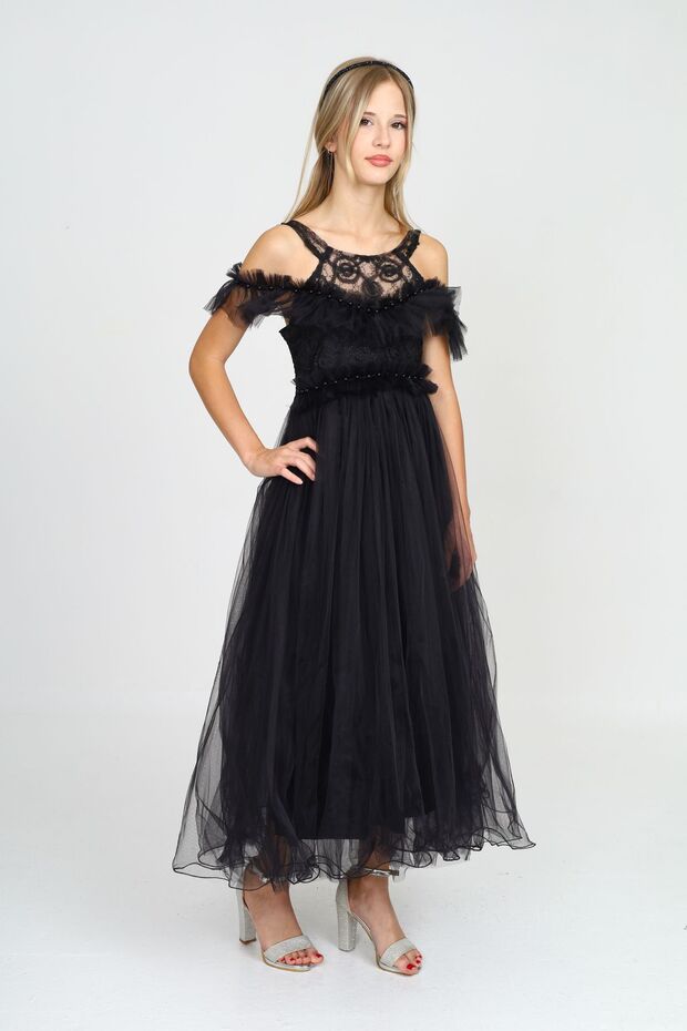 Genç/Kız Çocuk Abiye Elbise&Düğün Elbisesi Doğum Günü Parti Elbisesi - 8