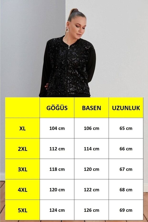 Ön Pullu Fermuarlı Esnek Örme Bomber Ceket - 3