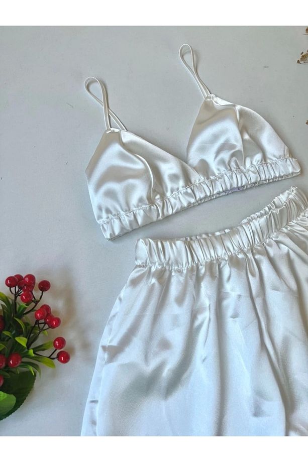 Ekru Bralet Şort Takım - 6