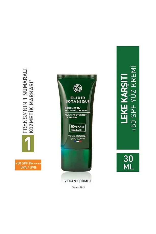 50+ SPF Yüz Kremi - Yaşlanma Karşıtı Bitkisel Antioksidan Bakım / Elixir Botanique - 1