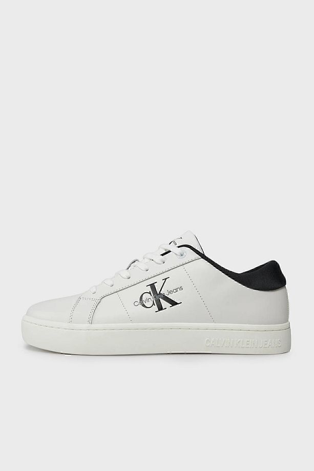 Logolu Deri Sneaker Ayakkabı YM0YM0086401W Erkek AYAKKABI YM0YM00864 01W - 2