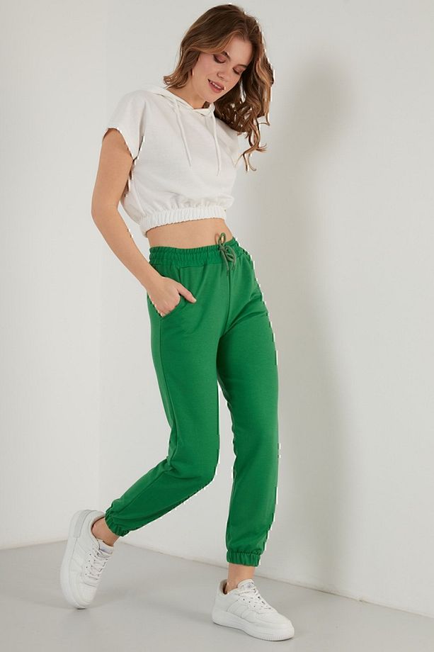 Pamuklu Beli Ve Paçası Lastikli Basic Jogger Eşofman Altı Bayan Eşofman Altı 5864171 - 1