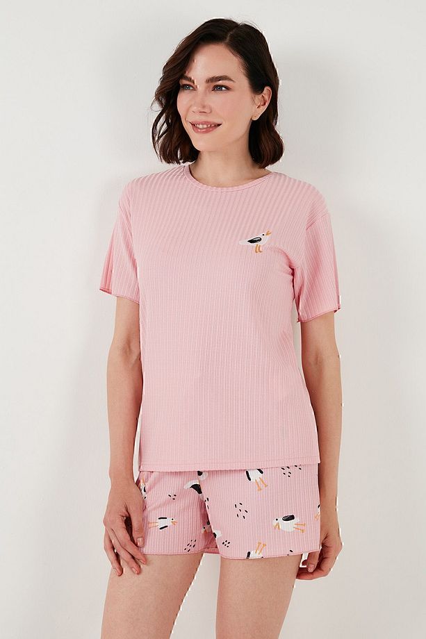Regular Fit Kısa Kollu Şortlu Pijama Takımı  PİJAMA TAKIMI 65740103 - 4
