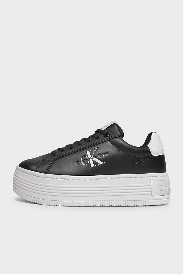Logolu Platform Topuk Deri Sneaker Ayakkabı YW0YW014310GM  AYAKKABI YW0YW01431 0GM - 2