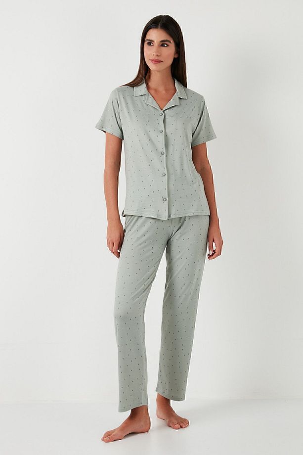 Desenli Regular Fit Gömlek Yaka Pijama Takımı  PİJAMA TAKIMI 65750101 - 4