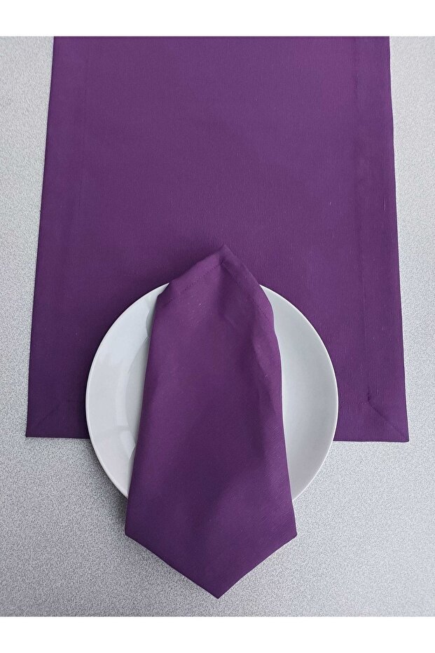 طقم منديل بنفسجي (2 قطعة) - 1
