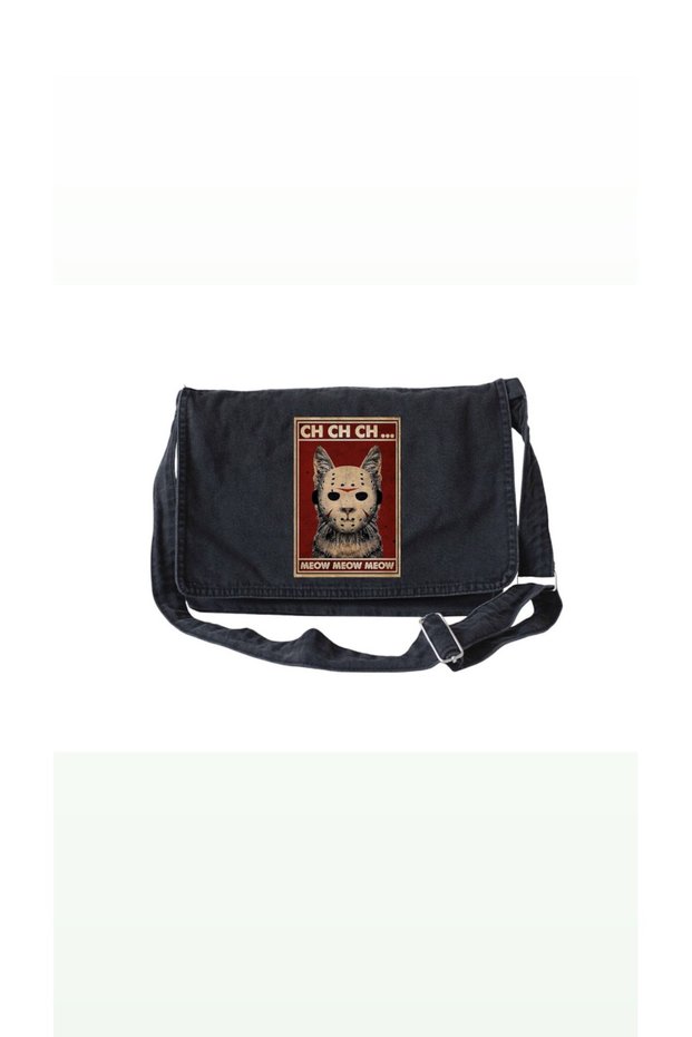Hello Kıty Printed Jean School Bag - Postman Collar