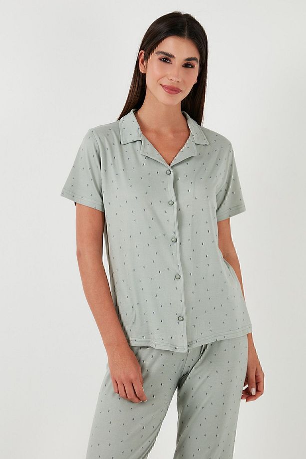 Desenli Regular Fit Gömlek Yaka Pijama Takımı  PİJAMA TAKIMI 65750101 - 5