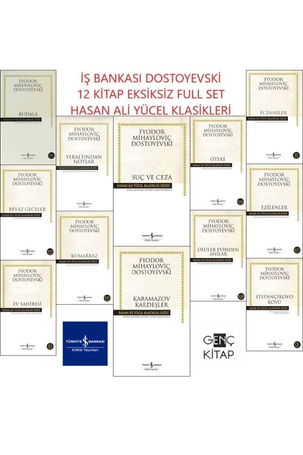 Ş bank dostoyevsky 12 book set hasan ali yücel classics crime and punishment-karamazov-underground
