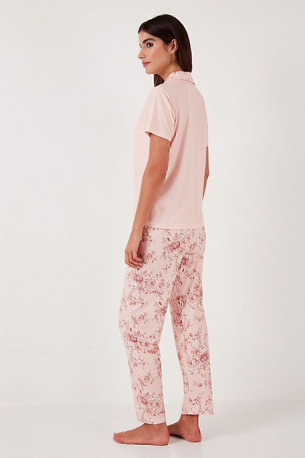Regular Fit Gömlek Yaka Kısa Kollu Pijama Takımı  PİJAMA TAKIMI 65730101 - 7