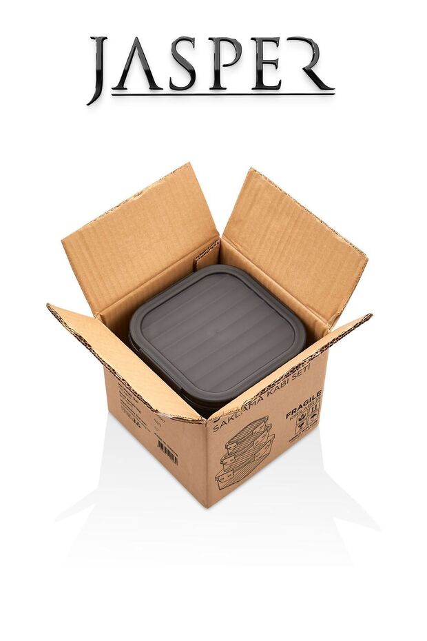 JPR-0113 6'Adet Saklama Kabı 1400ml+800ml+400ml Plastik Saklama Seti - 5