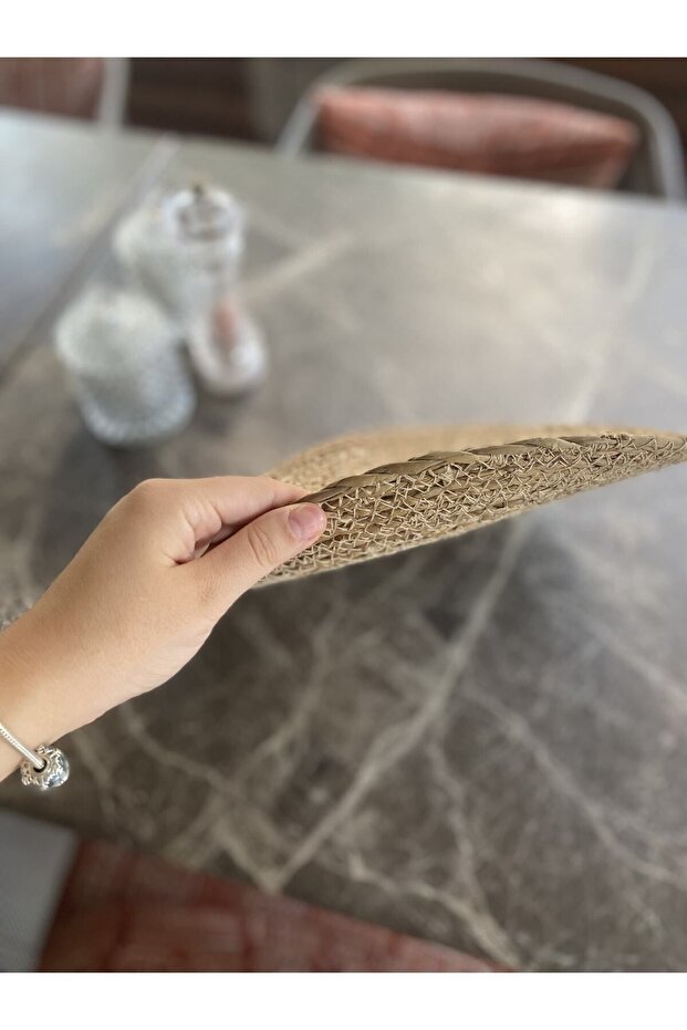 Hasır Amerikan Servis Bambu Örme Supla 6'lı 35x35cm - 8