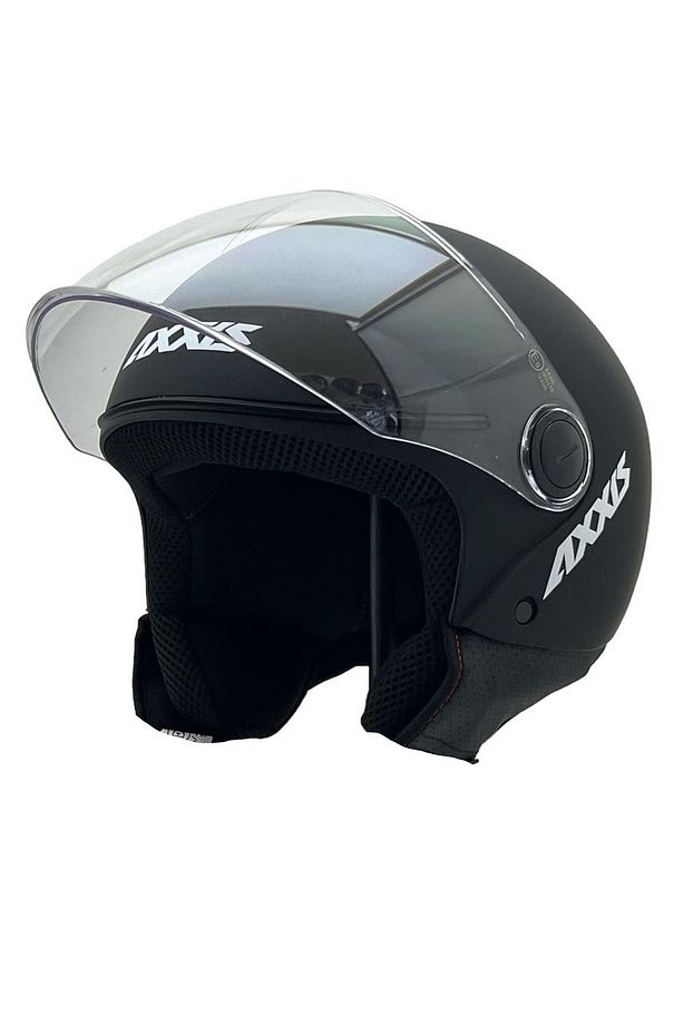 AXXİS SQUARE YARIM KASK SOLİD MAT SİYAH - 2