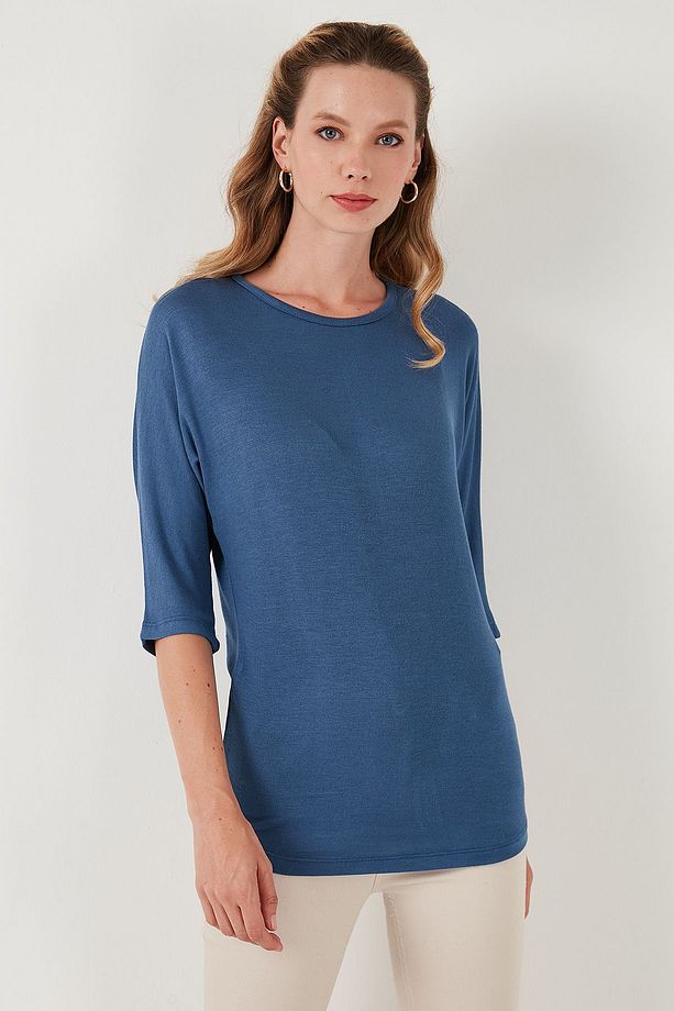 Truvakar Kol Bisiklet Yaka Basic Pamuklu Bluz  BLUZ 5863589 - 2