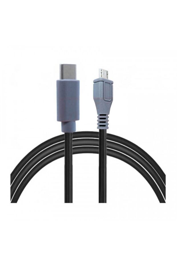 Type-C to Mikro USB Kablosu, USB Tip C - Mikro USB OTG Kablosu Erkek - Erkek Şarj Data 1 Metre - 1