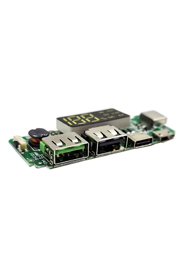 Powerbank Devresi Ekranlı 5V 2.4A Dual Usb Çıkış Type C Micro Usb Giriş Lityum Lion 18650 Pil Şarj - 4