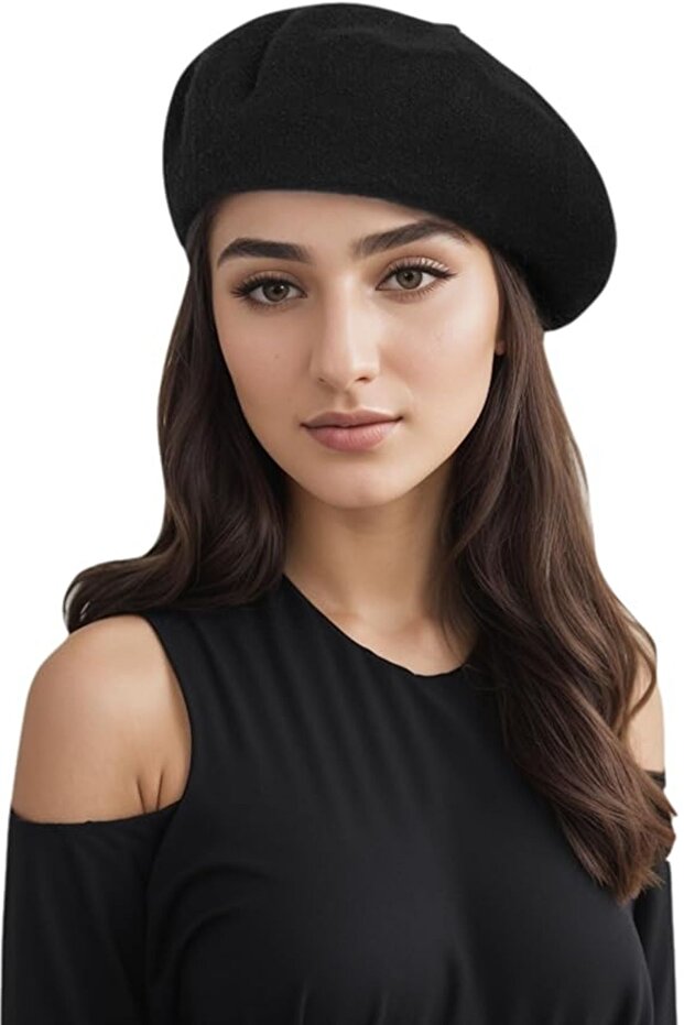 Fransız Ressam Keçe Bere Siyah - 3