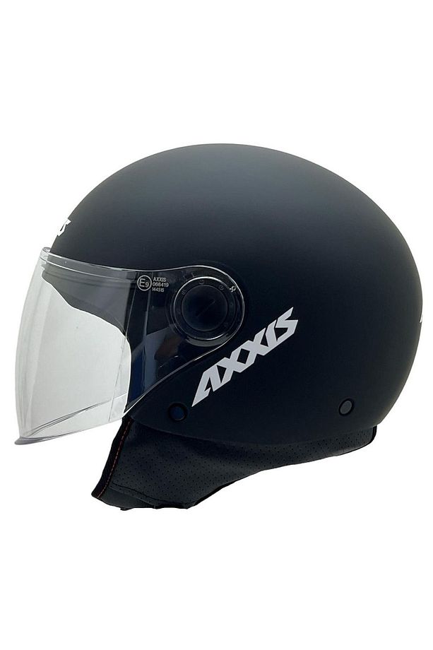 AXXİS SQUARE YARIM KASK SOLİD MAT SİYAH - 1