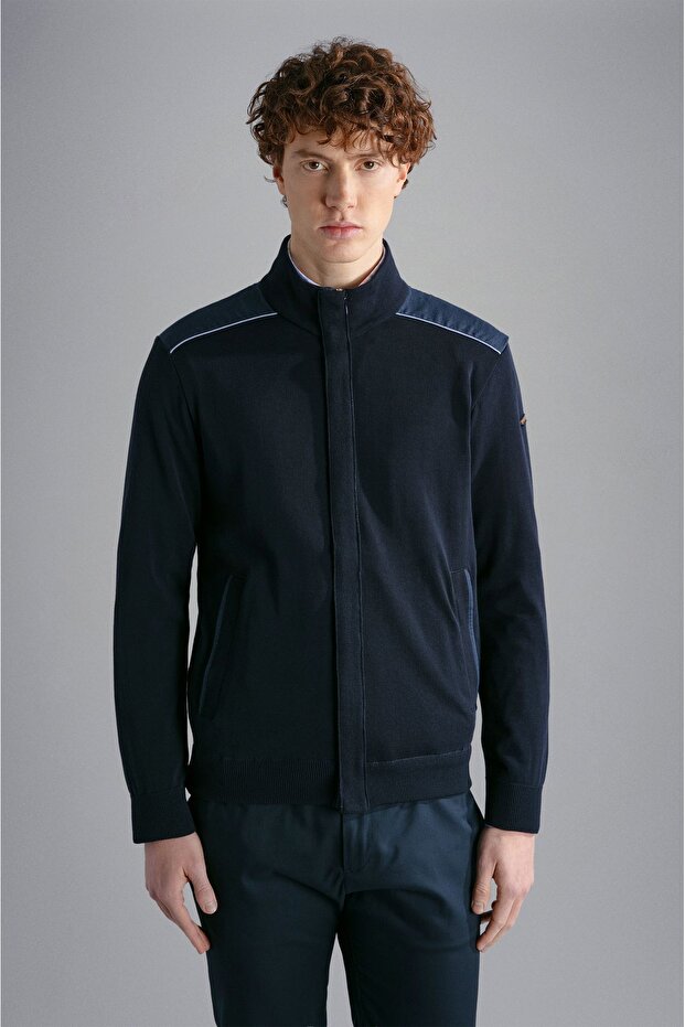 COTTON SWEATER WITH ZIP
