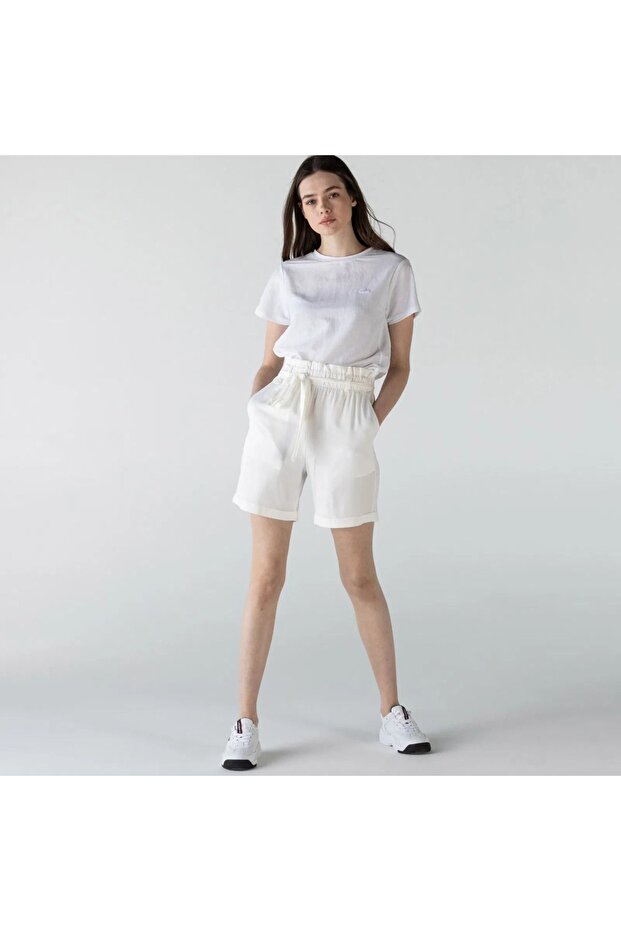 Kadın Krem Şort - 1