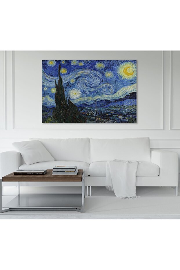 Yıldızlı Gece Kanvas Tablo, Van Gogh Tablo - 2