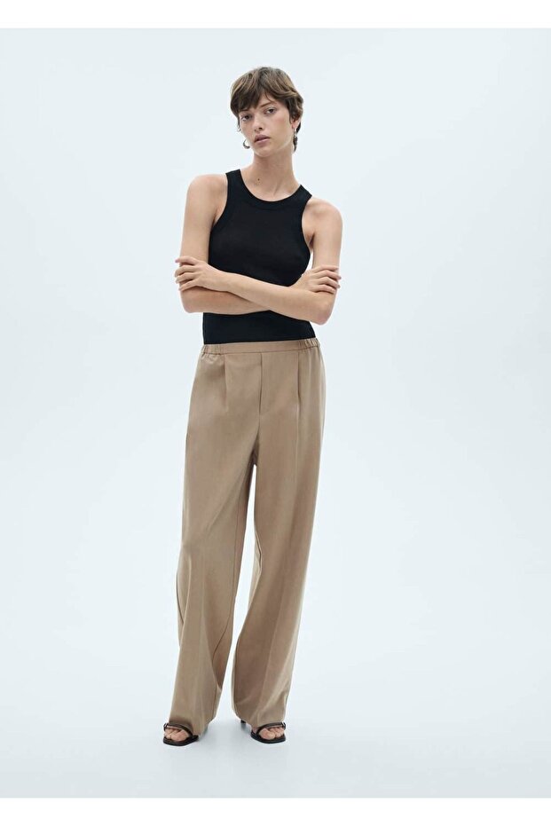 Beli elastik takım pantolon - 6