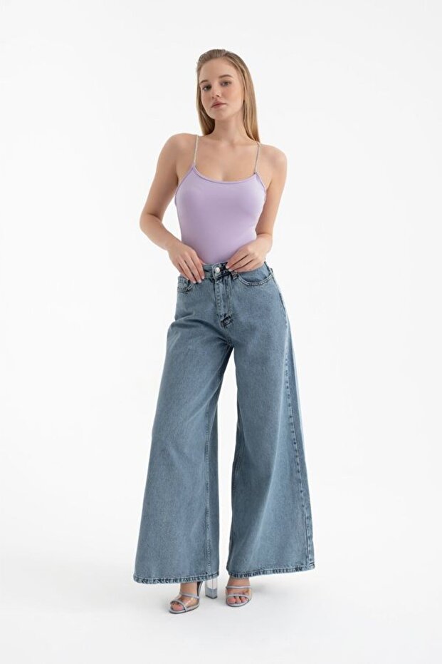 Scoop Yaka Elmas Kayışlı Vücut - 3