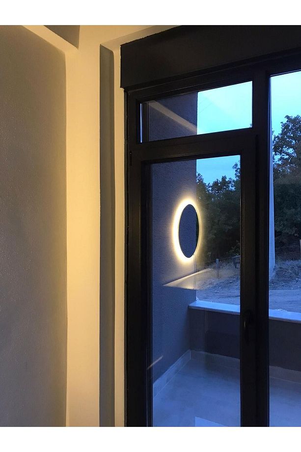 Yuvarlak Banyo Makyaj Aynası Şişe Cam Flontel-e Aynadır 60 Çapında Günışığı Ledli Ayna - 8