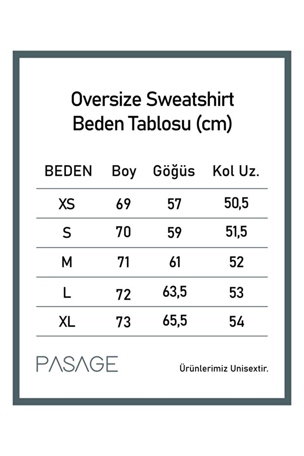 Trend Nice Oversize Düz Baskısız Siyah Sweatshirt - 7