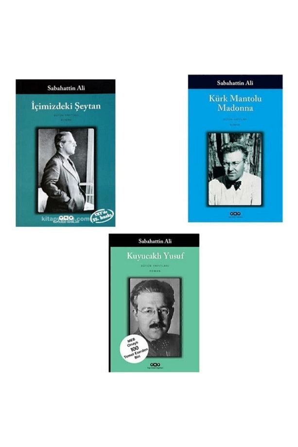 Kürk Mantolu Madonna- Içimizdeki Şeytan- Kuyucaklı Yusuf Sabahattin Ali (3 Kitap Set) - 1