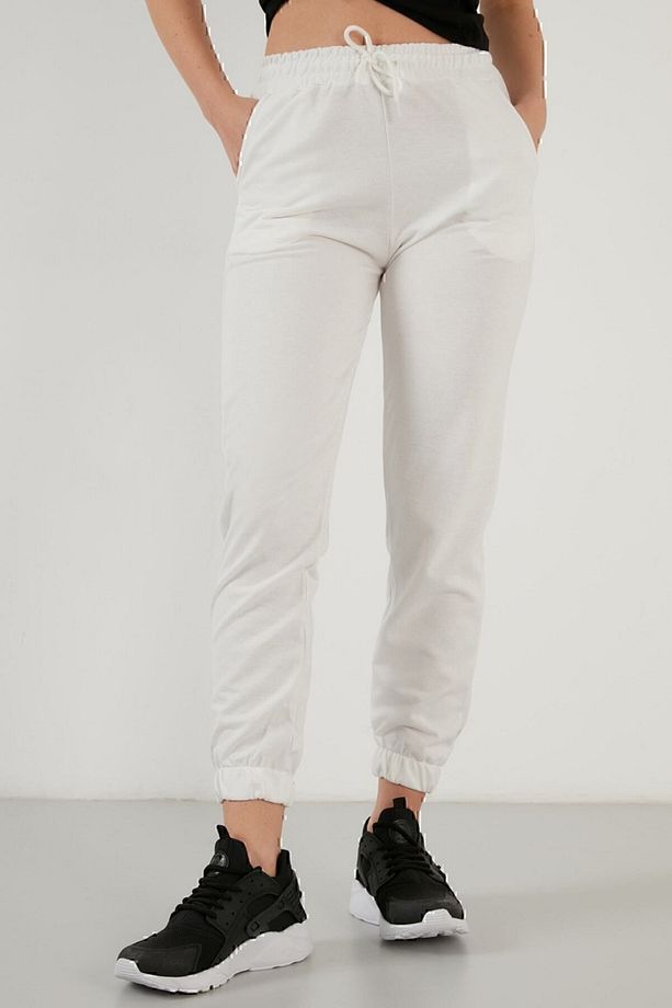 Pamuklu Beli ve Paçası Lastikli Basic Jogger Eşofman Altı Bayan Eşofman Altı 5864171 - 3