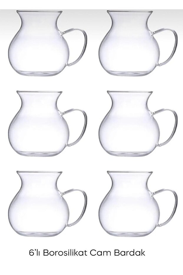 KEYFİ ALA BOROSİLİKLAT CAM ÇAY BARDAĞI 220ML 6'LI (KEYFİ ALA ÇAY BARDAĞI) - 4
